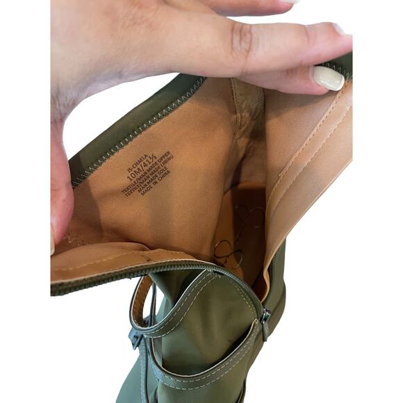 Jessica Simpson Chaela Bootie in Uniform Green Women’s Size 10 Platform Boots - Picture 6 of 10